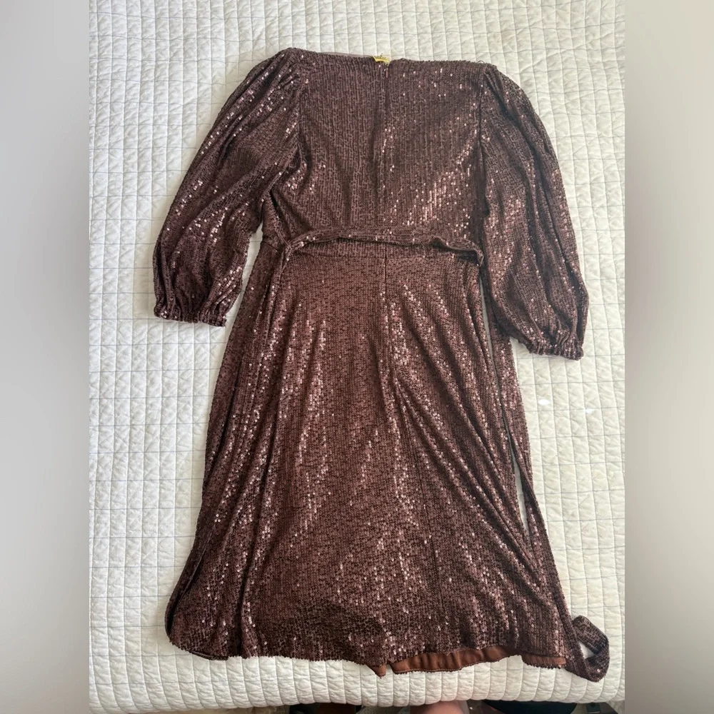 DKNY Shimmering Brown Sequin Dress - Picture 5 of 5